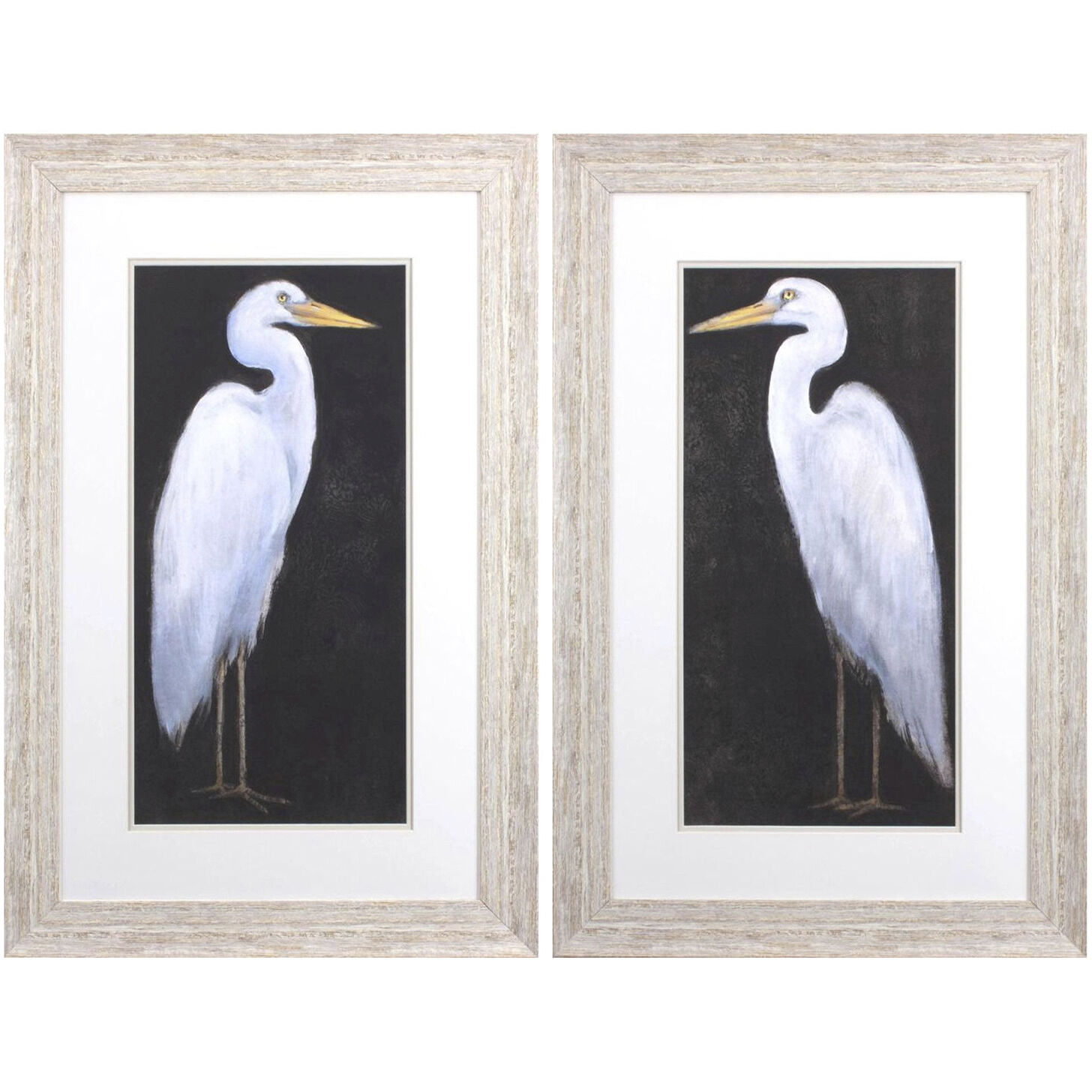 Waterside Neutral and Black and White and Orange Framed Art, Propac