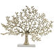 Anita Gold Finished Aluminum with White Marble Base D&eacute;cor