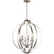 Voleta 6 Light 28 inch Brushed Nickel Chandelier Foyer Ceiling Light