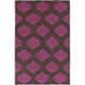 Frontier 96 X 60 inch Fuchsia, Dark Brown Rug