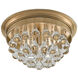 Worthing 1 Light 14 inch Antique Brass Flush Mount Ceiling Light