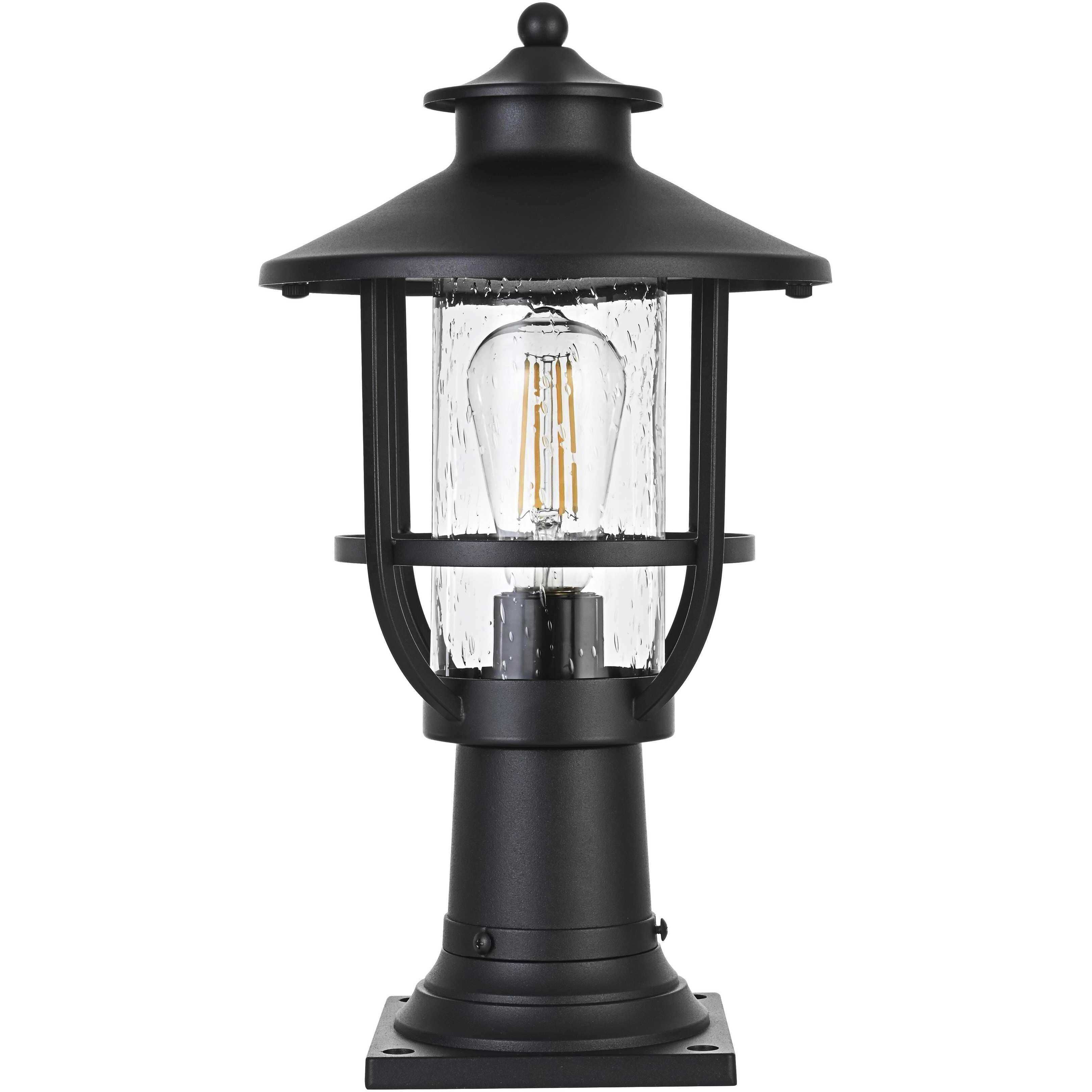Janney 1 Light 16.5 inch Black Outdoor Post Light
