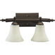 Aspen 2 Light 18.75 inch Oiled Bronze Vanity Light Wall Light