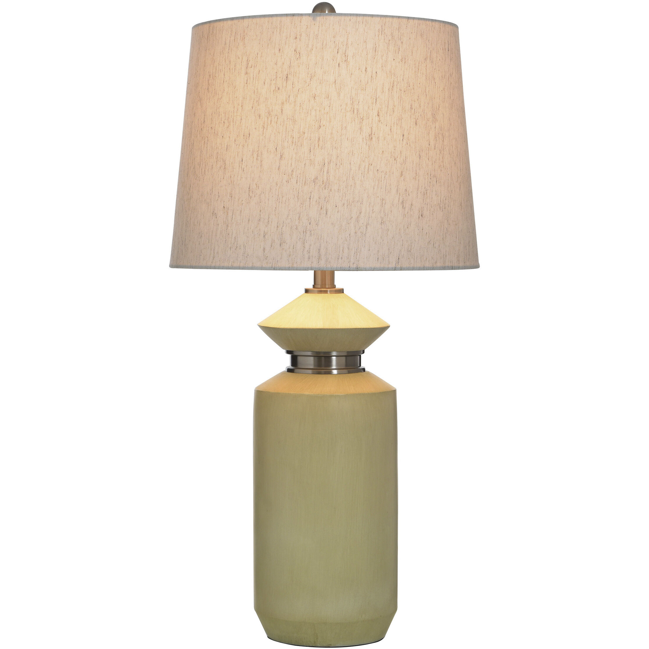 Jean 29 inch 100 watt Pettye Ivory and Silver and Light Oatmeal Table Lamp Portable Light