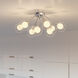 Spellbound 9 Light 22 inch Polished Chrome Semi-Flush Mount Ceiling Light