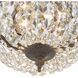 Waltham 2 Light 10 inch English Bronze Flush Ceiling Light in Clear Hand Cut