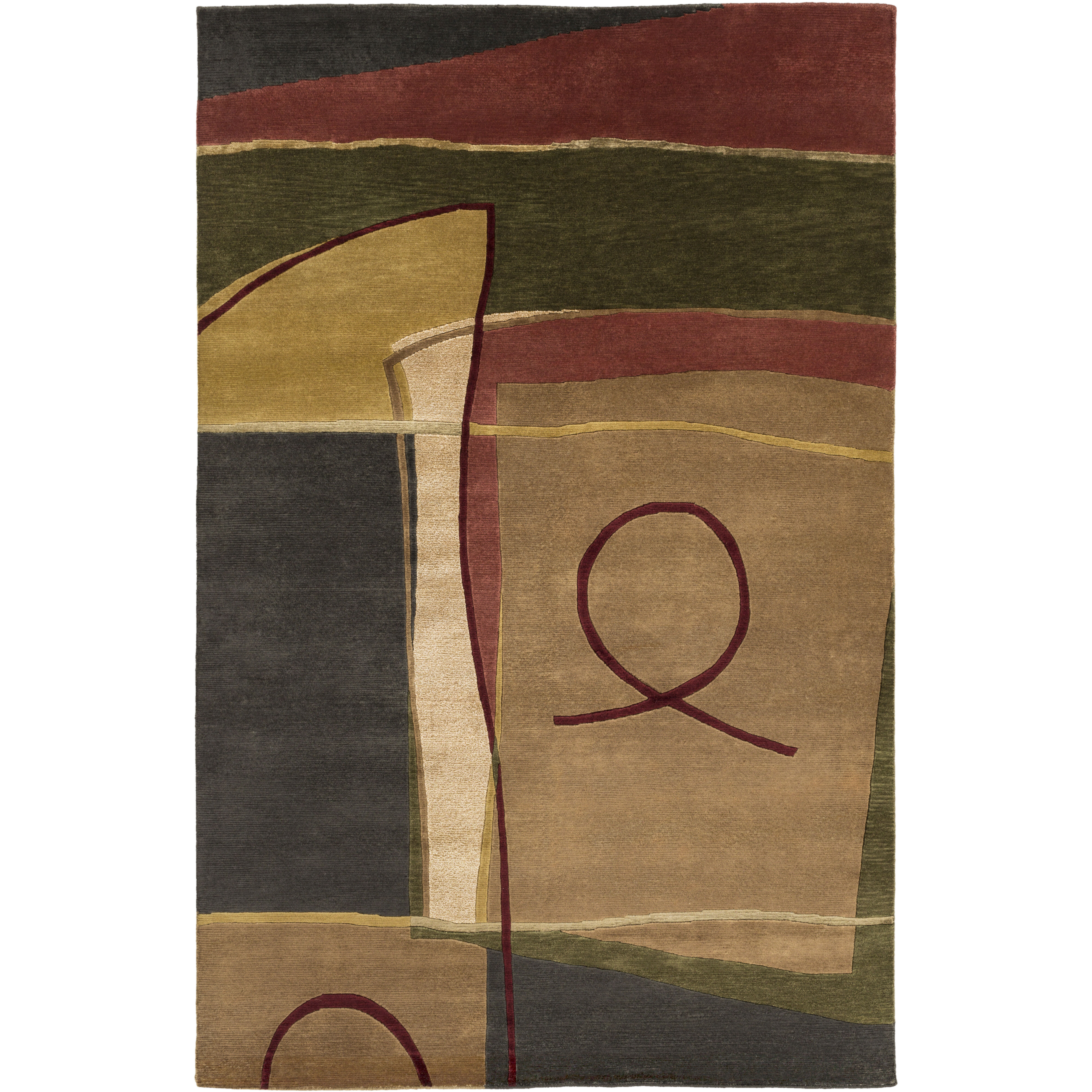 Mugal 156 X 108 inch Dark Brown, Burgundy, Rust Rug