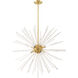 Utopia 8 Light 34 inch Satin Brass Pendant Chandelier Ceiling Light