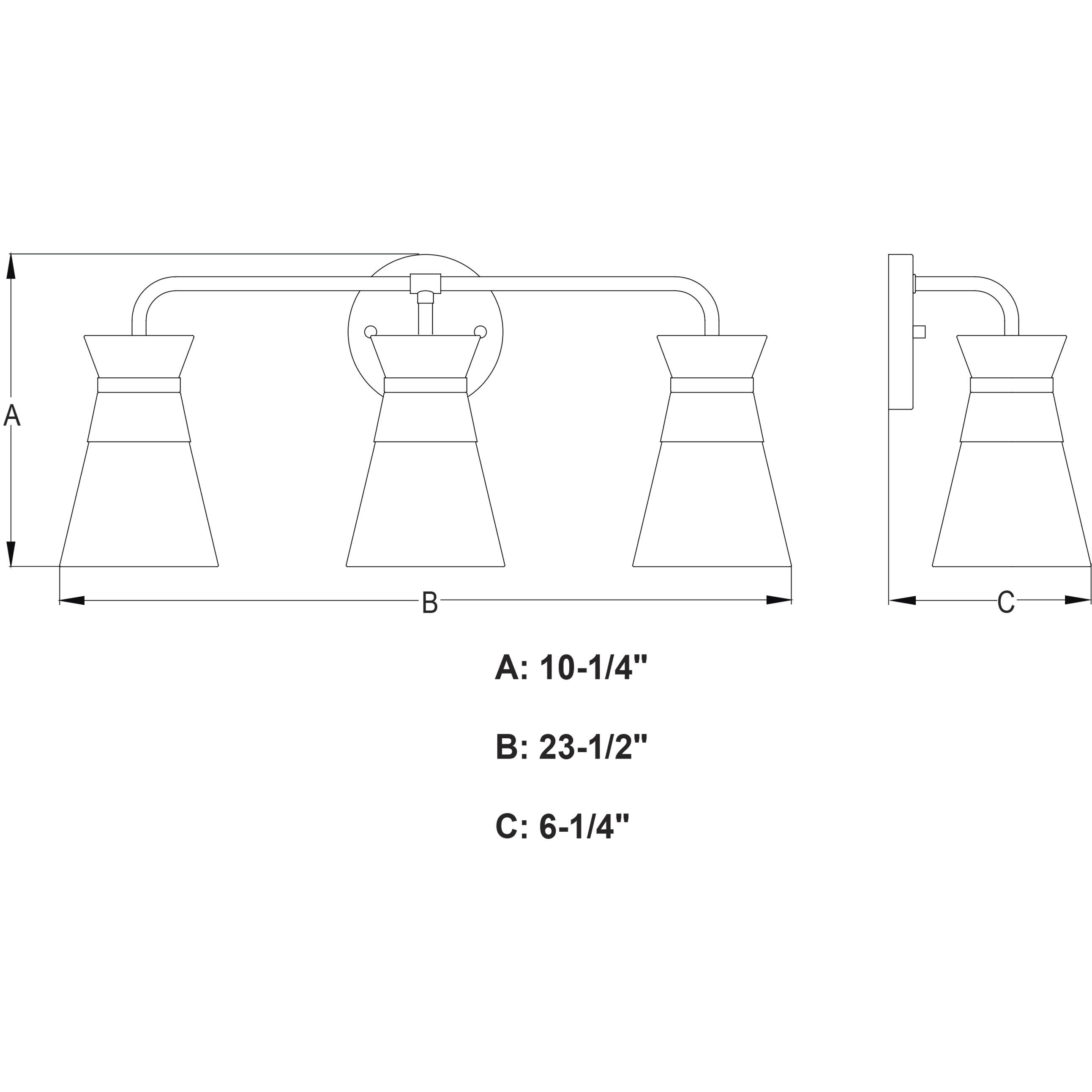 Harper LED 23.5 inch Natural Brass Bathroom Light Wall Light