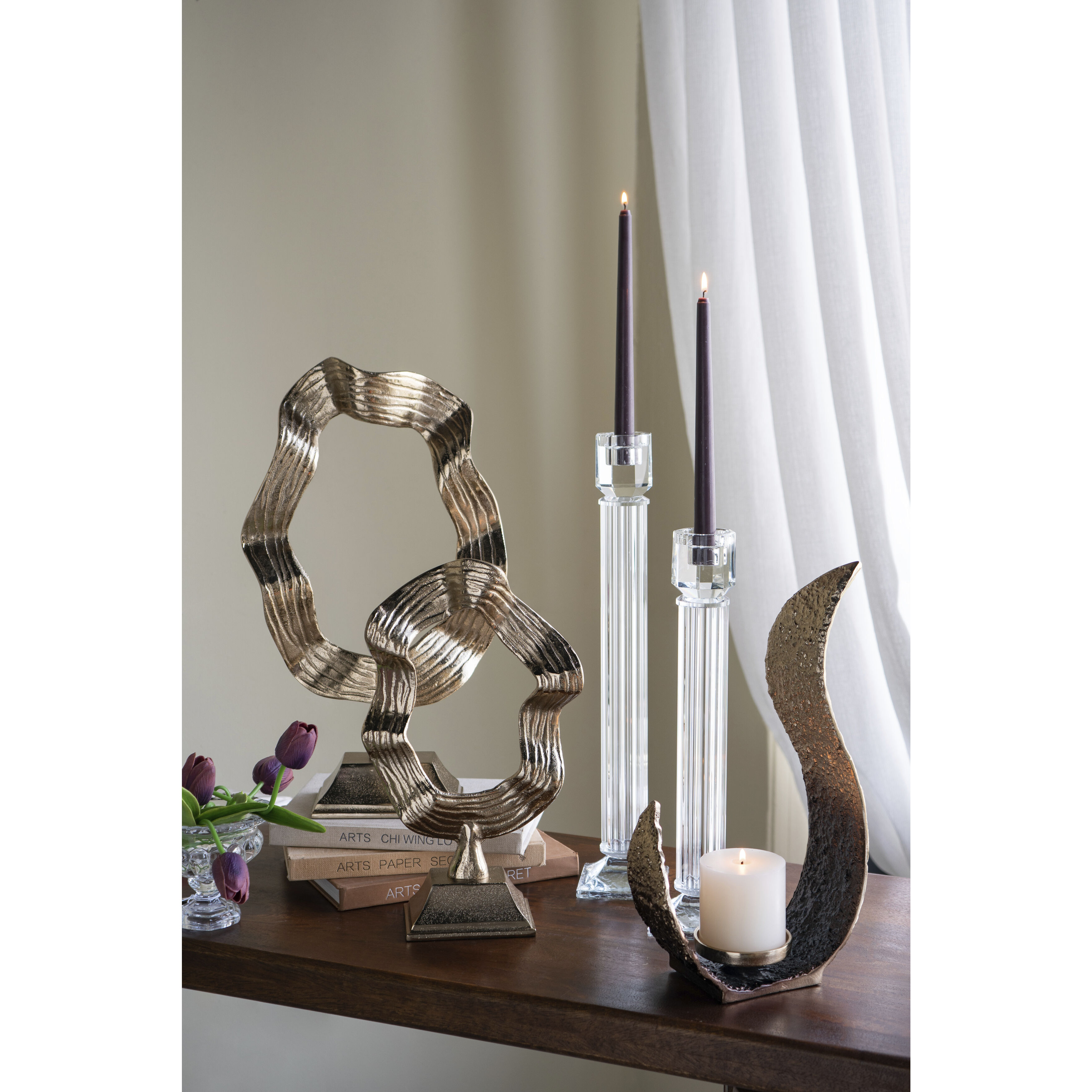 Anita 15 X 3.5 inch Candle Holder