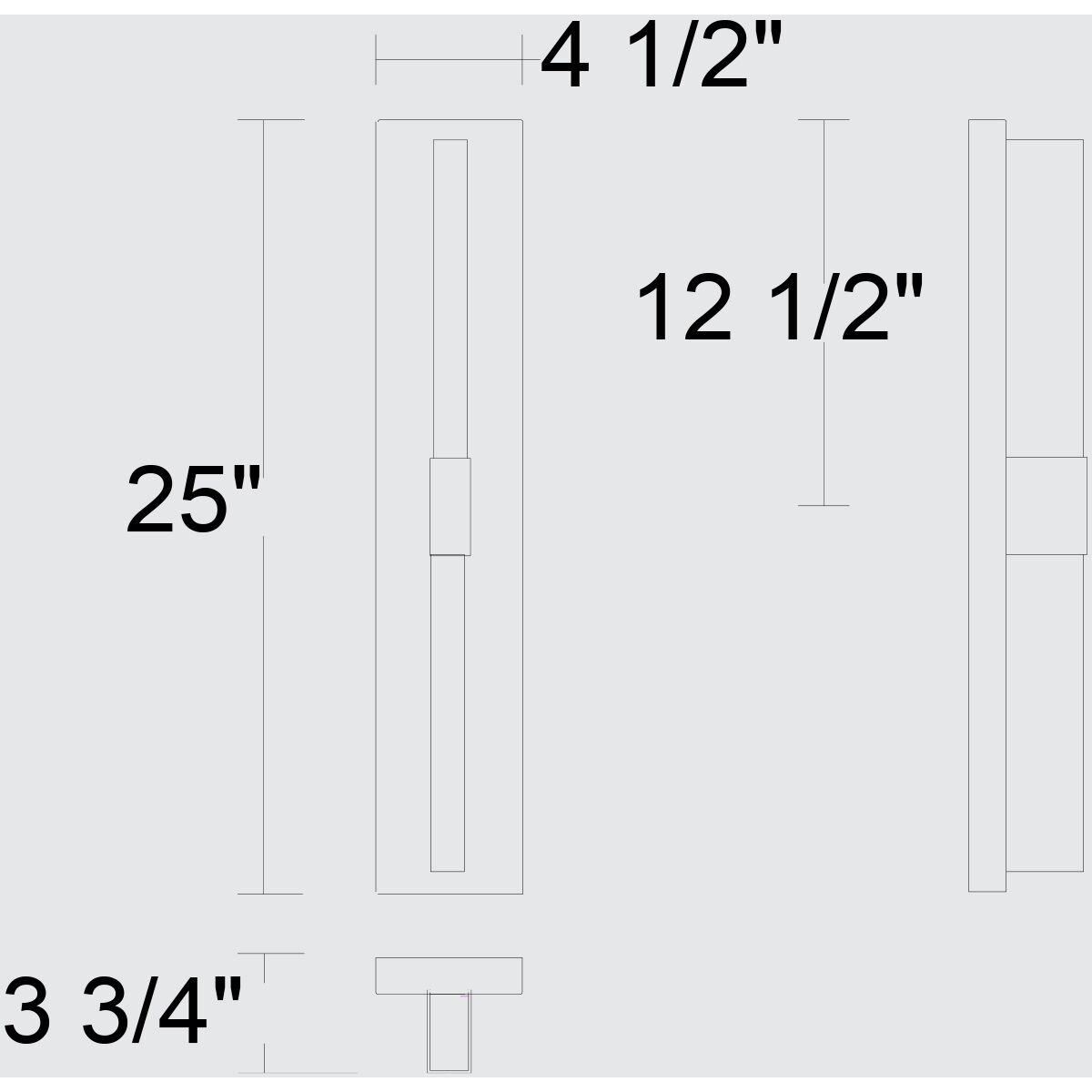 Arles LED 25 inch Sand Black Outdoor Wall Sconce