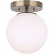 Camilo 1 Light 8 inch Gold Flush Mount Ceiling Light in Flat Opal Glass