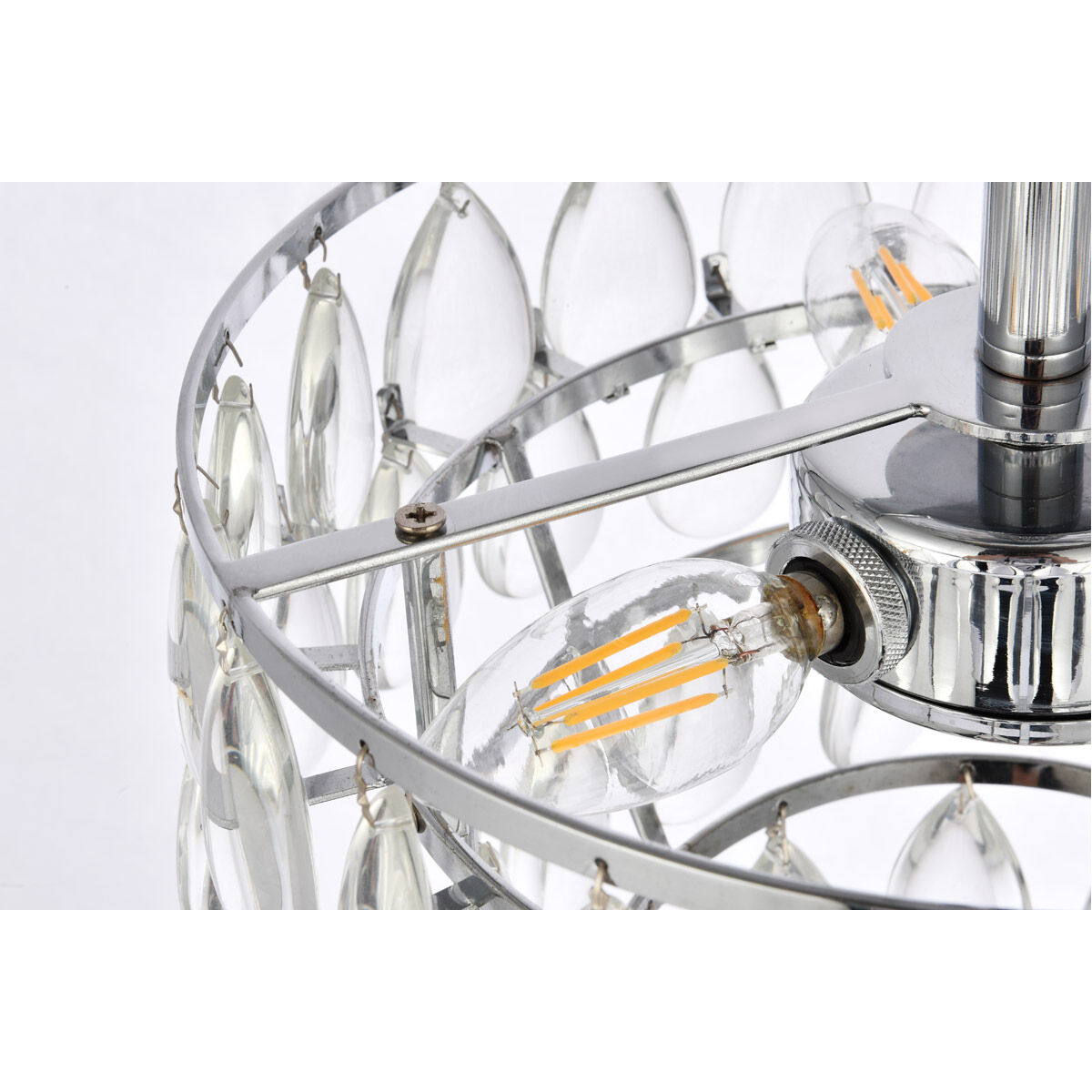 Mila 3 Light 12 inch Chrome Flush Mount Ceiling Light