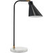 Chronicle 20 inch 60.00 watt Black / Antique Brass / White Marble Task Lamp Portable Light