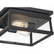 Great Outdoors Isla Vista 2 Light 12 inch Coal Outdoor Flush Mount