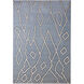 Eclectic Luxe 36 X 24 inch Blue Rug in 2 x 3