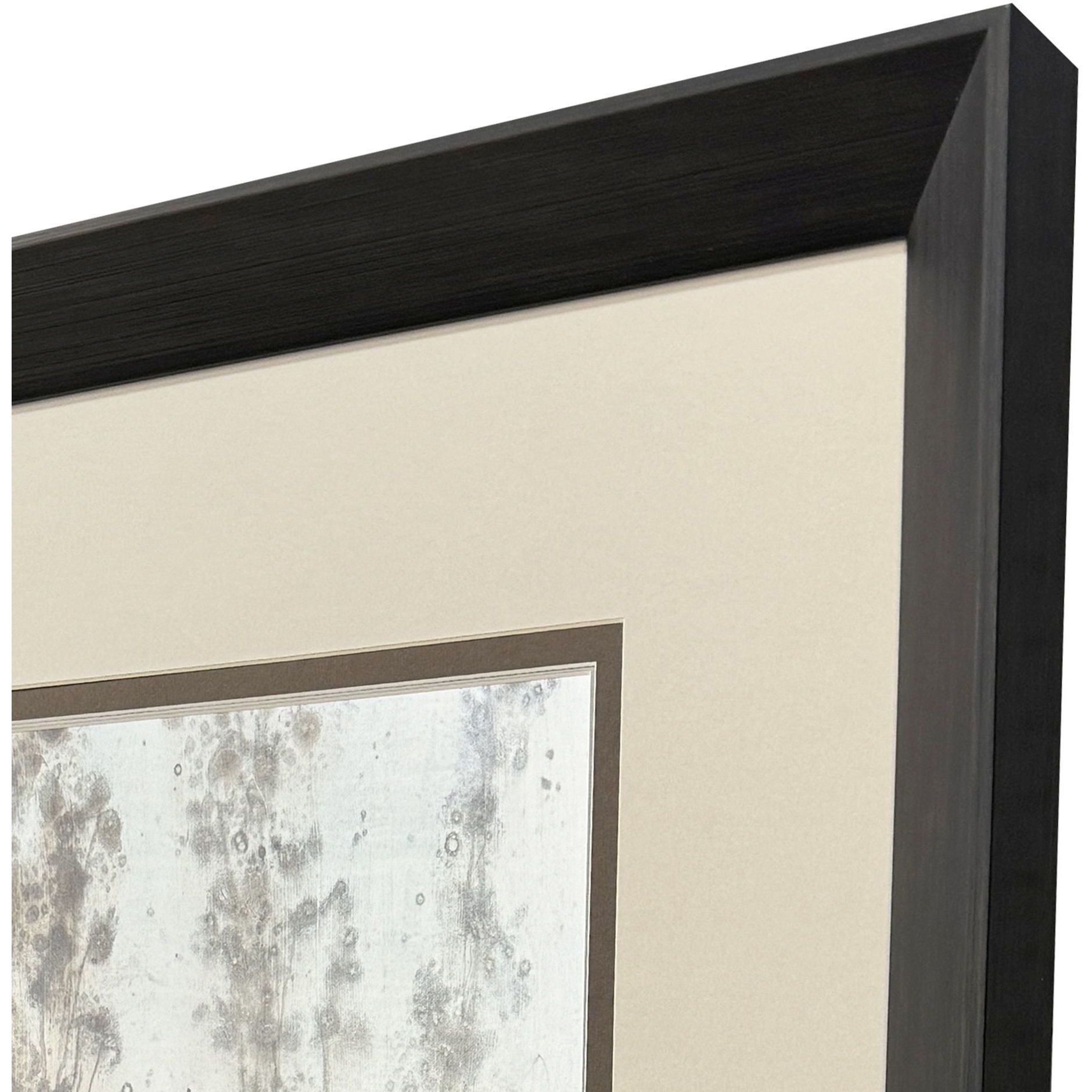 Woodland Shimmer Light Brown and Beige and Gray and Neutral Framed Art