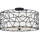 Newcastle 4 Light 23.5 inch Matte Black Semi-Flush Mount Ceiling Light