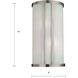 Zenith 2 Light 8 inch Brushed Nickel ADA Sconce Wall Light