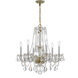 Traditional Crystal 6 Light 23 inch Polished Brass Chandelier Ceiling Light in Clear Hand Cut