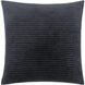 Cotton Velvet Stripes 18 X 18 inch Ink Blue Accent Pillow