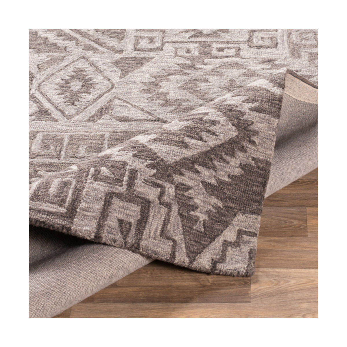 Newcastle 36 X 24 inch Medium Gray/Charcoal/Black Rugs