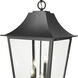 Gannon 5 Light 16 inch Black Outdoor Chain Mount Ceiling Fixture in G9