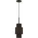 Sentosa 1 Light 7 inch Black Pendant Ceiling Light