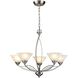 Elysburg 5 Light 28 inch Satin Nickel Chandelier Ceiling Light