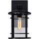 Belmont 1 Light 11 inch Black Outdoor Wall Light