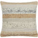 Boundary 18 X 18 inch Beige/Tan/Medium Gray/Dark Blue Accent Pillow
