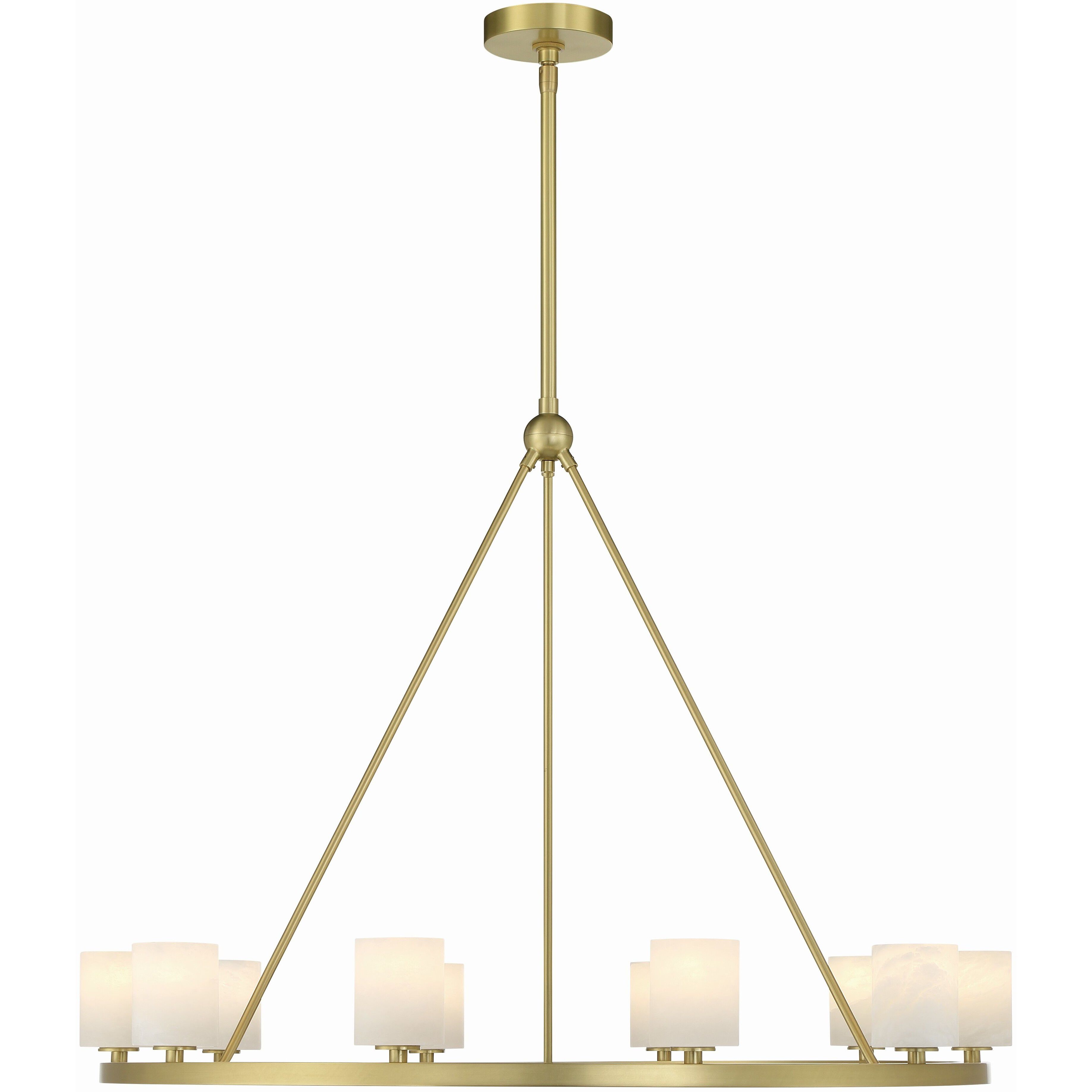 Aragon 10 Light 34.75 inch Soft Brass Chandelier Ceiling Light