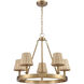 Rydell 5 Light 24.5 inch Brushed Gold Chandelier Ceiling Light