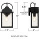 Damian 1 Light 15 inch Matte Black Outdoor Wall Lantern
