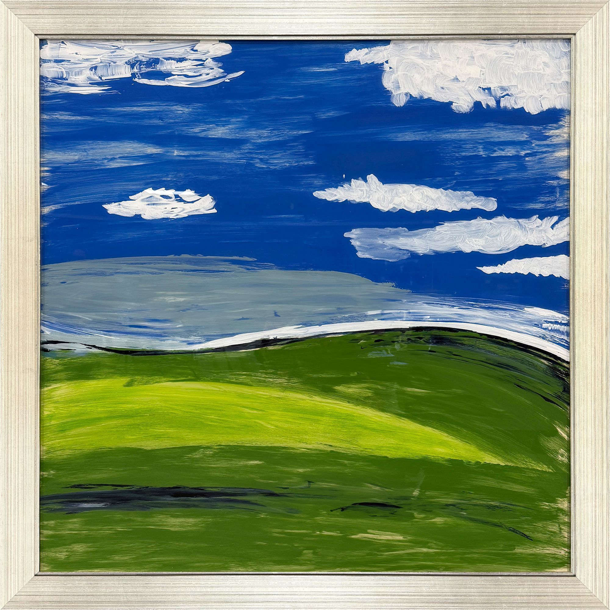 Rolling Hills Blue and Green and White Framed Art, The Studio