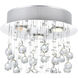 Rain Drop 3 Light 12 inch Chrome Flush Mount Ceiling Light