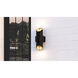 Chasm LED 15 inch Matte Black Gold Outdoor Wall Lantern