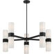 Delgada 10 Light 36 inch Dark Matte Black Chandelier Ceiling Light