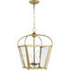 C&M by Chapman & Myers Charleston Pendant Ceiling Light in Satin Brass