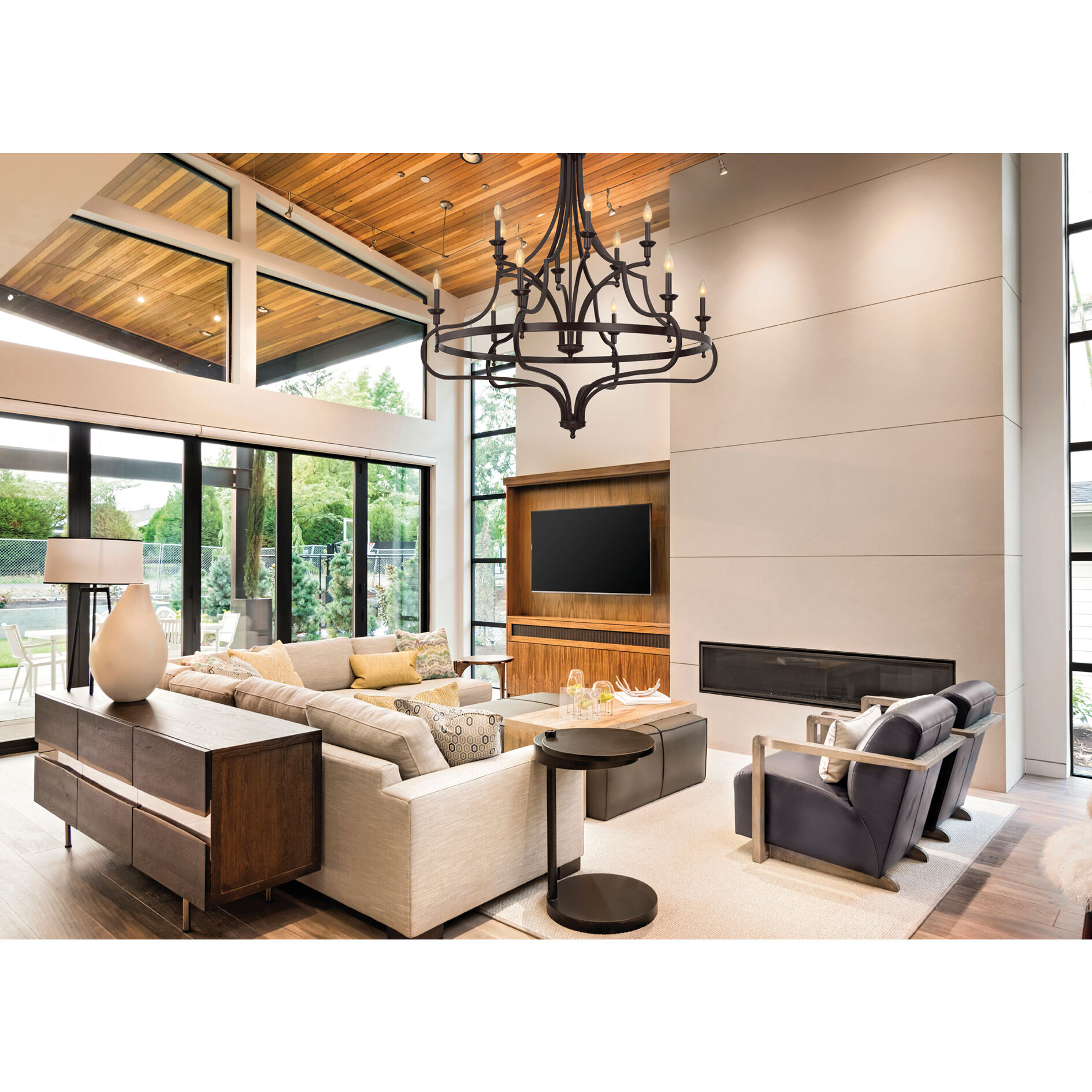 Shields 12 Light 48 inch English Bronze Chandelier Ceiling Light