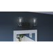 Salem 2 Light 16 inch Matte Black Bath Light Wall Light, Medium