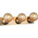 Nola 3 Light 26.38 inch Champagne Gold Wall Sconce Wall Light