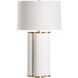Bashford 23.5 inch 60.00 watt White/Cream and Gold Table Lamp Portable Light