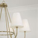 Julia 6 Light 36 inch Matte Brass Chandelier Ceiling Light