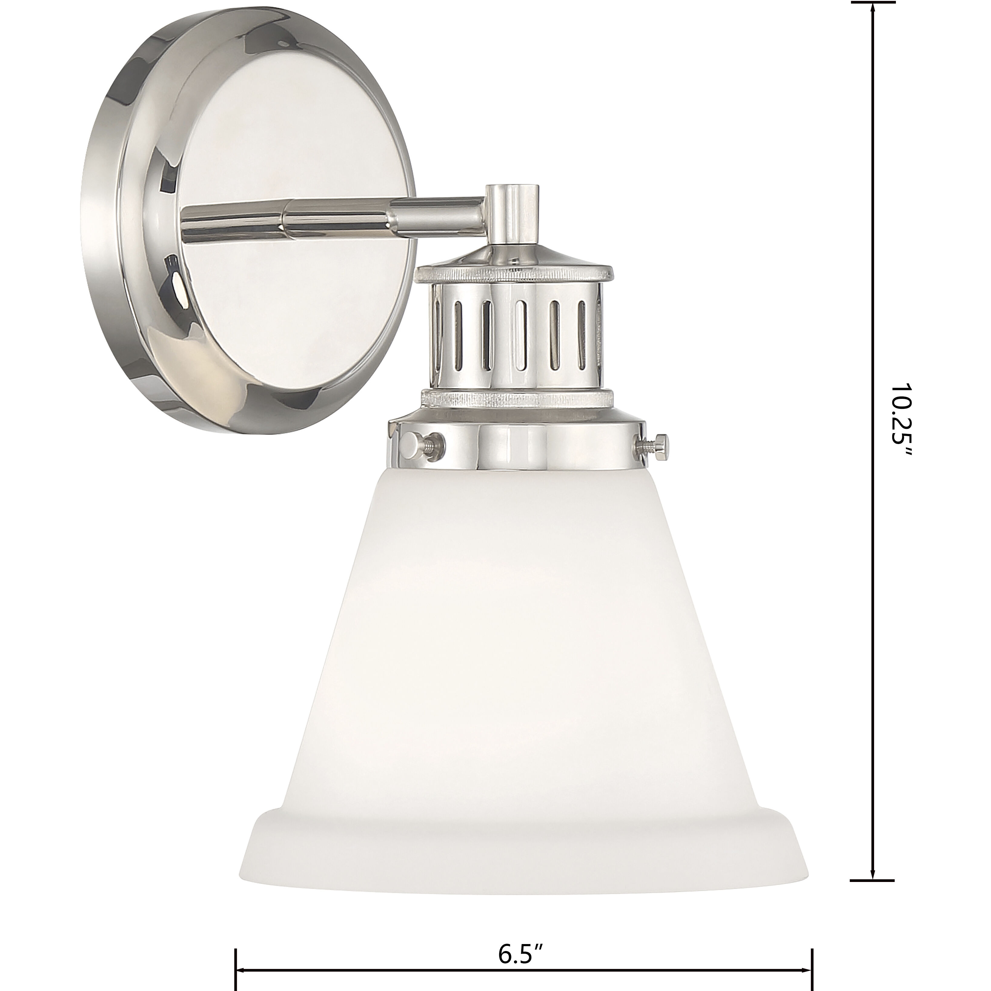 Alden Sconce Wall Light in Polished Nickel