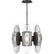 Avroko Wythe LED Plated Dark Bronze Chandelier Ceiling Light, Integrated LED