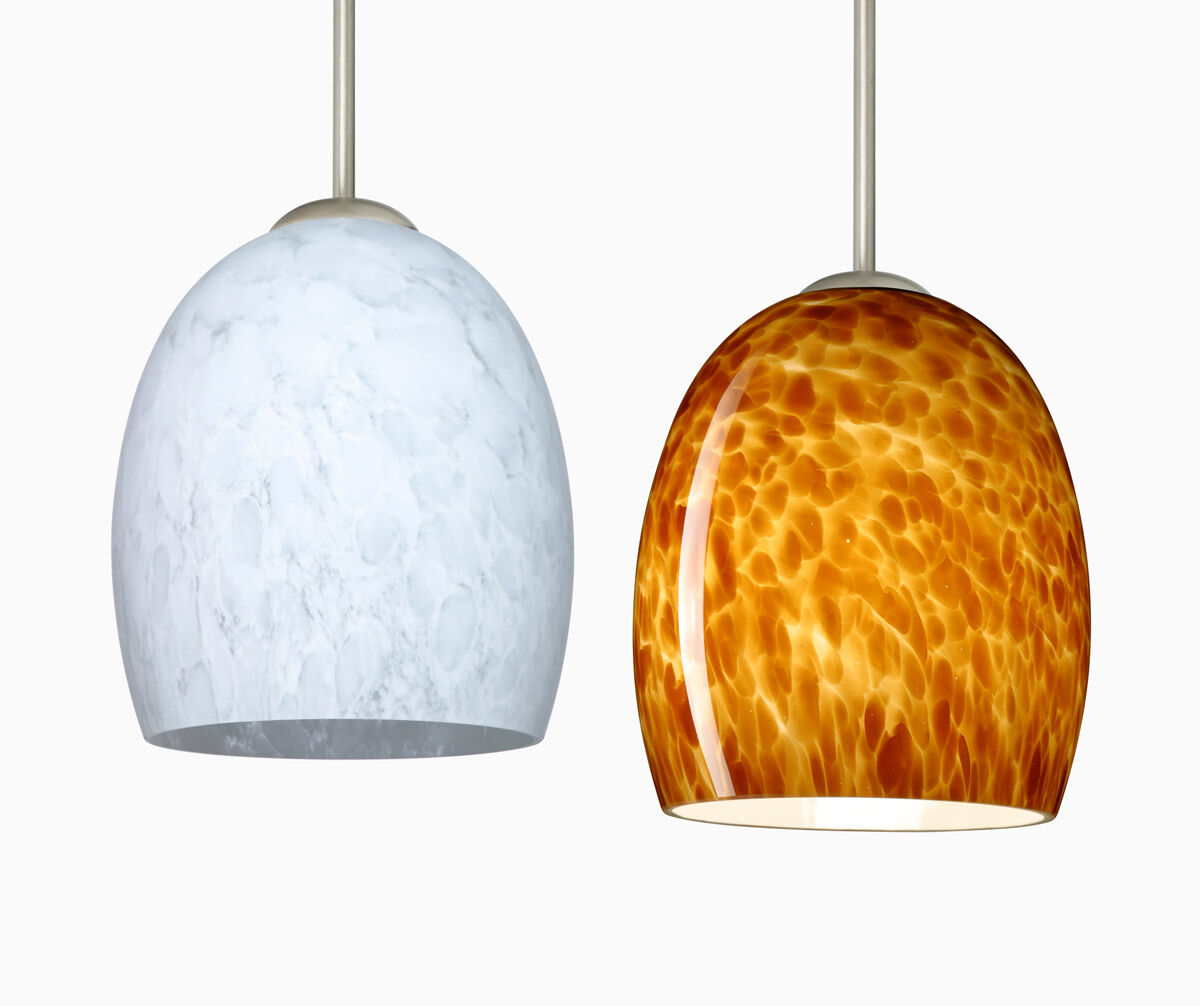 Lucia 1 Light Satin Nickel Stem Pendant Ceiling Light