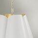 Maeve 4 Light 26.75 inch Matte Brass and White Pendant Ceiling Light