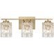 Cincinnati 3 Light 19 inch Satin Brass Vanity Light Wall Light
