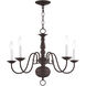 Williamsburgh 5 Light 24 inch Bronze Chandelier Ceiling Light